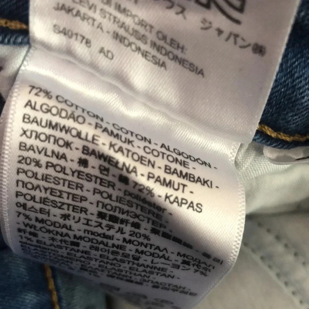 Levi’s Vintage High Rise Skinny Jeans Size 24 - Picture 7 of 8